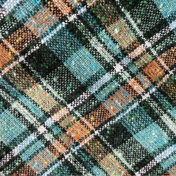 Vintage 70s Plaid Wool Lined Maxi Skirt with Lace Women’s XS - Picture 8 of 8